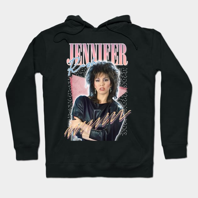 Jennifer Rush / 80s Retro Fan Art Design Hoodie by DankFutura